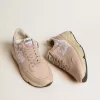 Running Sole voor dames van mesh en nubuck met zilverkleurige leren ster