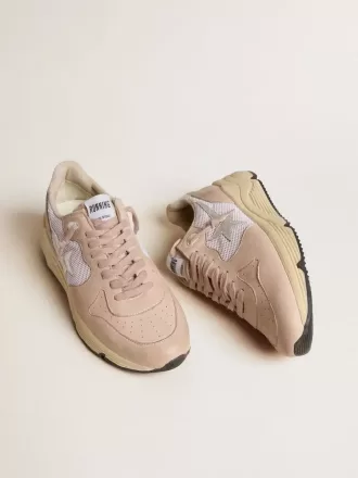 Running Sole voor dames van mesh en nubuck met zilverkleurige leren ster
