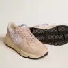 Running Sole voor dames van mesh en nubuck met zilverkleurige leren ster