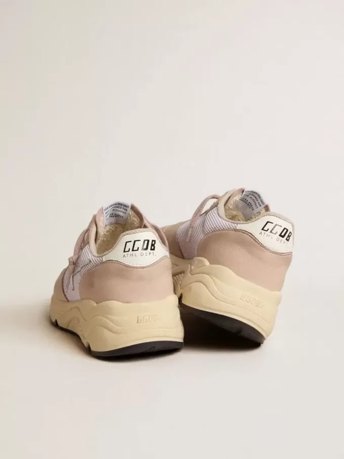 Running Sole voor dames van mesh en nubuck met zilverkleurige leren ster