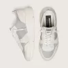 Running Sole voor dames van mesh en nubuck met zilverkleurige metallic leren ster