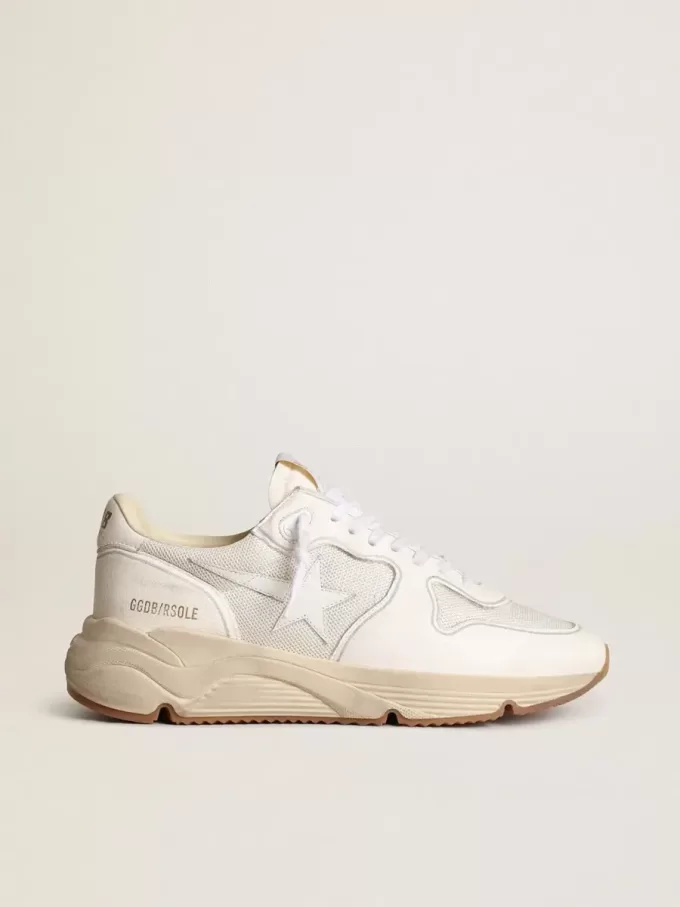 Running Sole voor dames van mesh en wit nappa