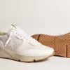 Running Sole voor dames van mesh en wit nappa