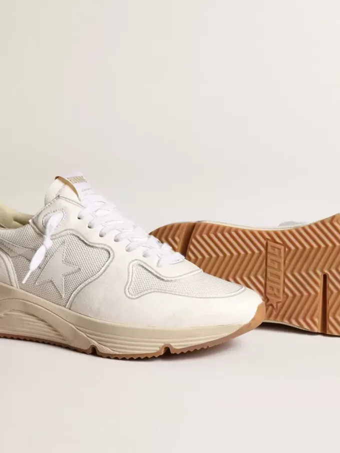 Running Sole voor dames van mesh en wit nappa