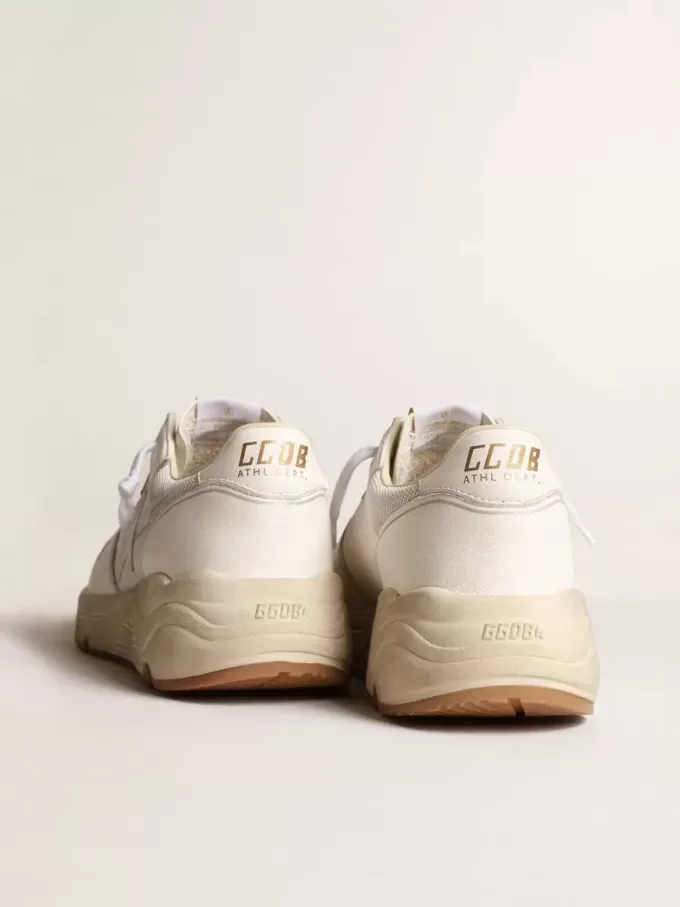 Running Sole voor dames van mesh en wit nappa