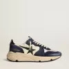 Running Sole voor heren in zwart en beige nappaleer met zwarte ster en hielstuk