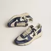 Running Sole voor heren in zwart en beige nappaleer met zwarte ster en hielstuk