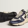 Running Sole voor heren in zwart en beige nappaleer met zwarte ster en hielstuk