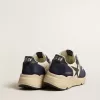 Running Sole voor heren in zwart en beige nappaleer met zwarte ster en hielstuk