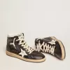 Sky-Star voor dames in zwart nappa met witte ster