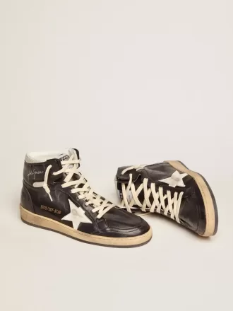 Sky-Star voor dames in zwart nappa met witte ster