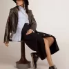 Sky-Star voor dames in zwart nappa met witte ster