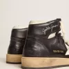 Sky-Star voor dames in zwart nappa met witte ster