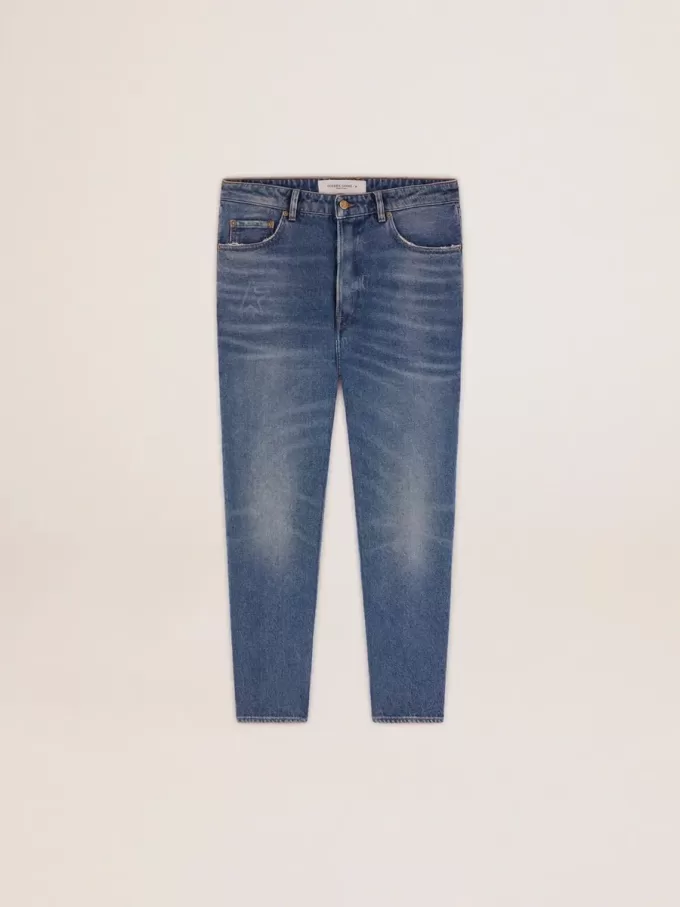Slim fit herenjeans met medium wassing