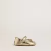 Sofi Baby ballerina’s van goudkleurig metallic leer