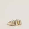 Sofi Baby ballerina’s van goudkleurig metallic leer