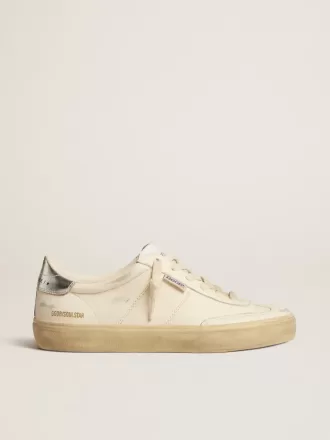 Soul Star in wit nappa met metallic zilveren leren hielstuk