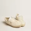 Soul Star in wit nappa met metallic zilveren leren hielstuk Soul Star in wit nappa met metallic zilveren leren hielstuk