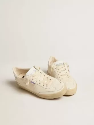 Soul Star in wit nappa met metallic zilveren leren hielstuk