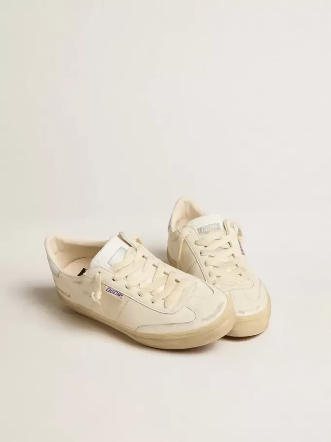Soul Star in wit nappa met metallic zilveren leren hielstuk Soul Star in wit nappa met metallic zilveren leren hielstuk