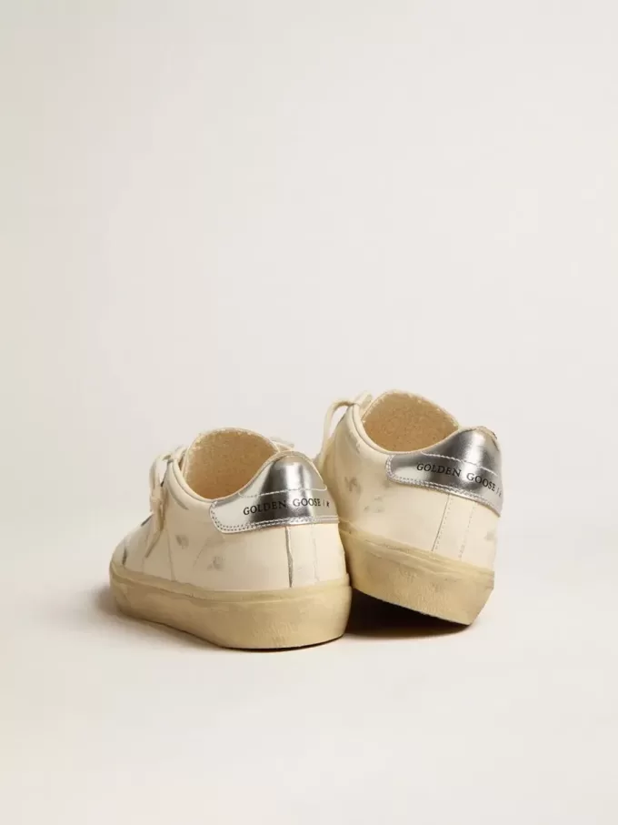 Soul Star in wit nappa met metallic zilveren leren hielstuk Soul Star in wit nappa met metallic zilveren leren hielstuk