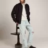 Space-Star Sabot herenschoenen van gewatteerd zwart nylon met schapenvachtvoering