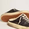 Space-Star Sabot herenschoenen van gewatteerd zwart nylon met schapenvachtvoering