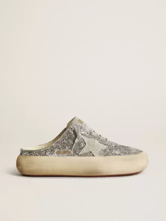 Space-Star Sabot voor dames in glitter met ijsgrijze ster en lipje