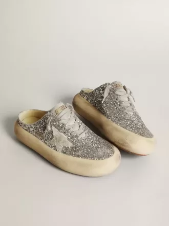 Space-Star Sabot voor dames in glitter met ijsgrijze ster en lipje