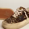 Space-Star schoenen van ponyhuid met dierenprint en voering van schapenvacht