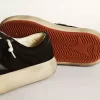 Space-Star schoenen van zwart nylon met zwarte leren ster en hielstuk