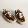 Space-Star voor dames in ponyhuid met luipaardprint en zwarte ster