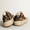 Space-Star voor dames in ponyhuid met luipaardprint en zwarte ster
