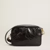 Star Bag in glanzend zwart leer met ton sur ton ster