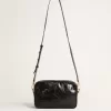Star Bag in glanzend zwart leer met ton sur ton ster
