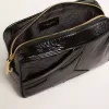 Star Bag in glanzend zwart leer met ton sur ton ster