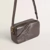 Star Bag in grijs metallic leer met Swarovski-kristallen ster