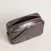 Star Bag in grijs metallic leer met Swarovski-kristallen ster