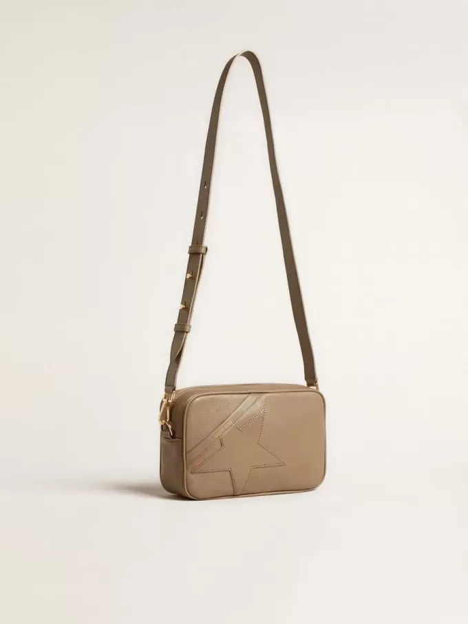 Star Bag in saliegroen leer met ton sur ton ster