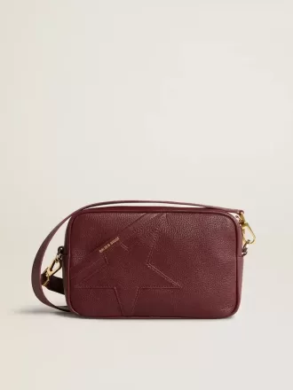 Star Bag in wijnrood leer met ton sur ton ster