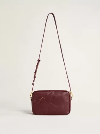 Star Bag in wijnrood leer met ton sur ton ster