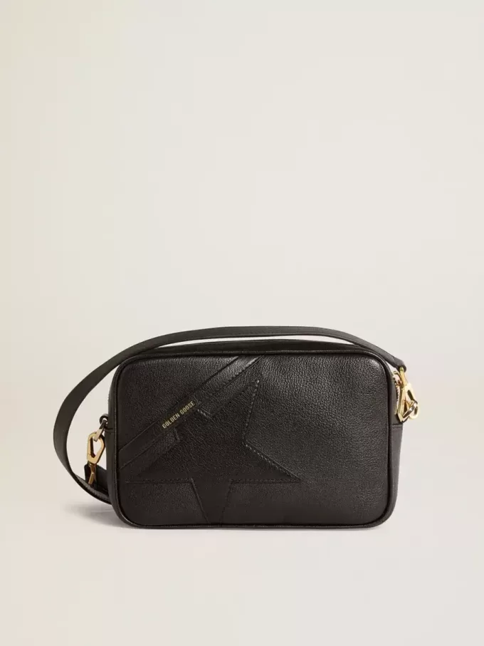 Star Bag in zwart leer met ton sur ton ster