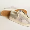 Stardan in grijs nappaleer en wit mesh met grijze leren ster