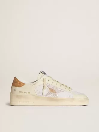 Stardan LTD voor dames met beige leren ster en beige leren hielstuk met krokodillenprint
