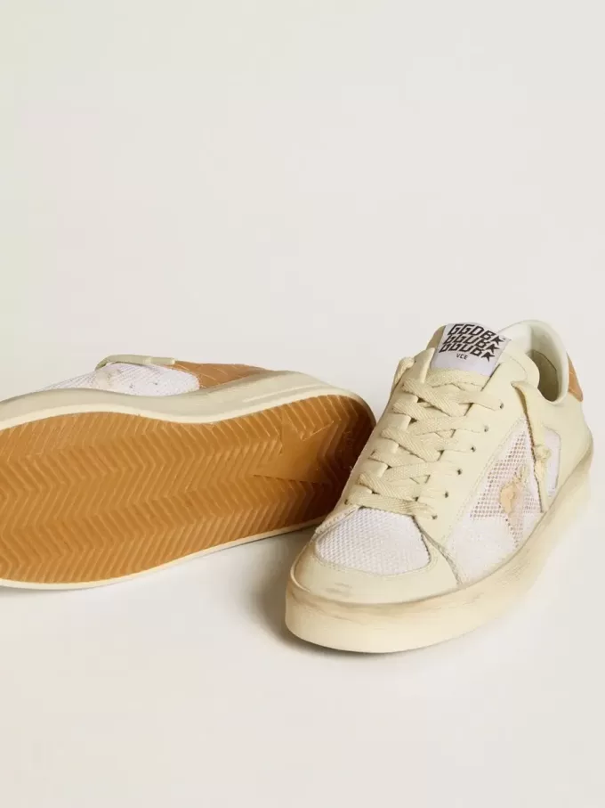 Stardan LTD voor dames met beige leren ster en beige leren hielstuk met krokodillenprint
