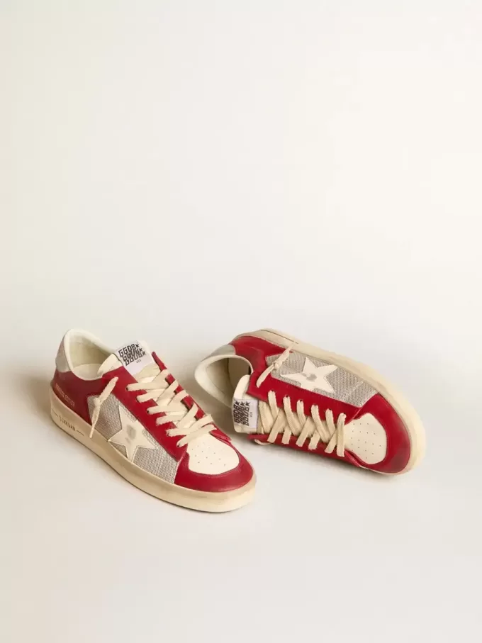 Stardan LTD voor heren van mesh en nubuck met nappa ster en leren hielstuk