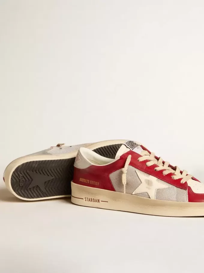 Stardan LTD voor heren van mesh en nubuck met nappa ster en leren hielstuk