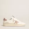 Stardan sneakers met roze gestructureerde leren ster en hielstuk