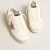 Stardan sneakers met roze gestructureerde leren ster en hielstuk