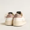 Stardan sneakers met roze gestructureerde leren ster en hielstuk